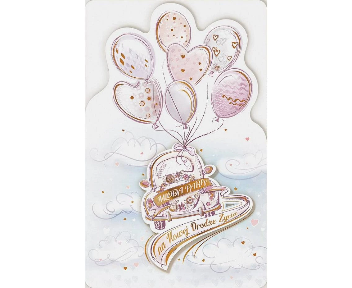 Wedding Occasion Card, Balloons, 13x20,5 cm